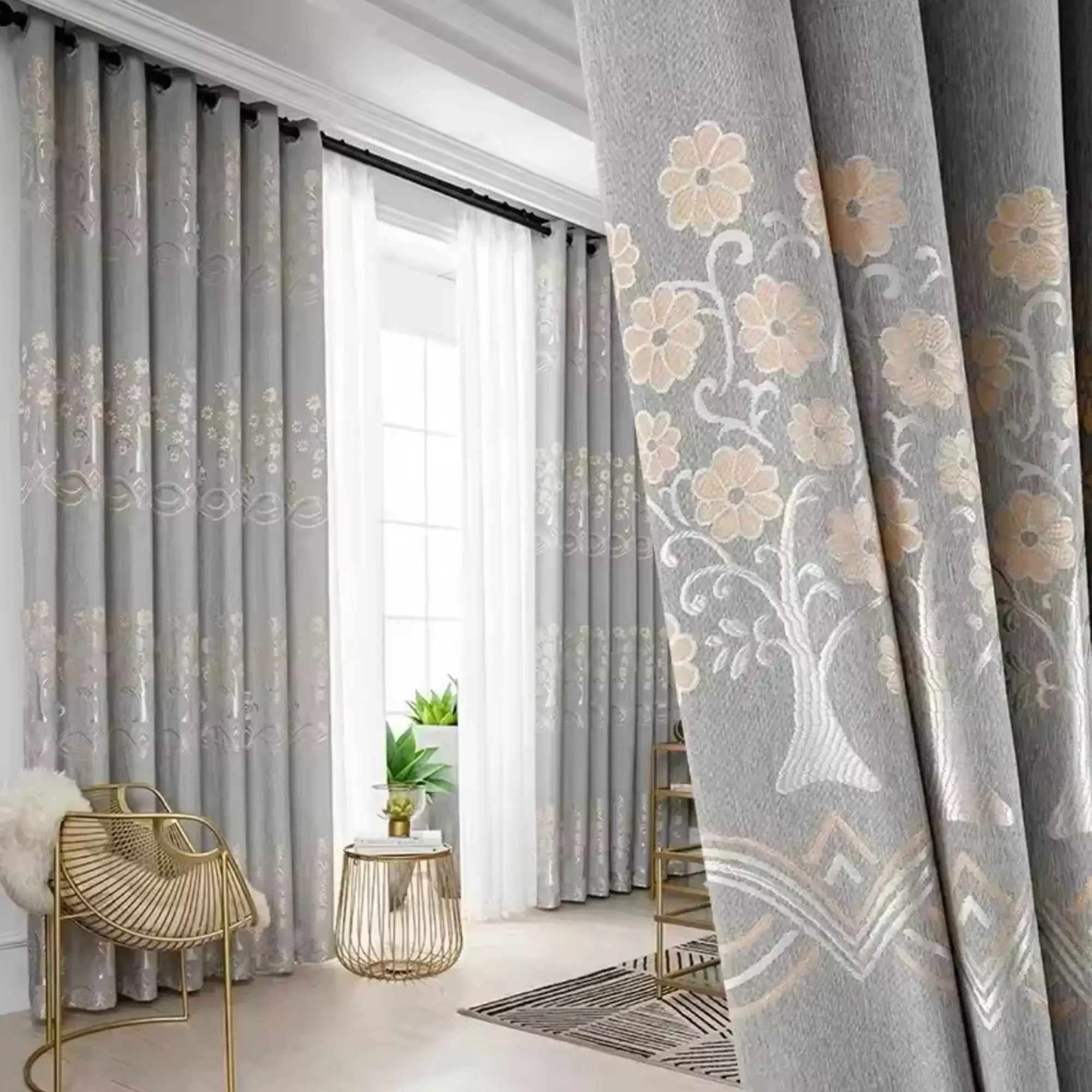 Thick Woven Blackout Bedroom Curtains, Heavy Curtain, Multiple Colors Available, Easy Installation, Heat Insulation, Privacy Enhancement, Casual Style Drapes, Thermal Insulated Curtain, Polyester Privacy Curtain
