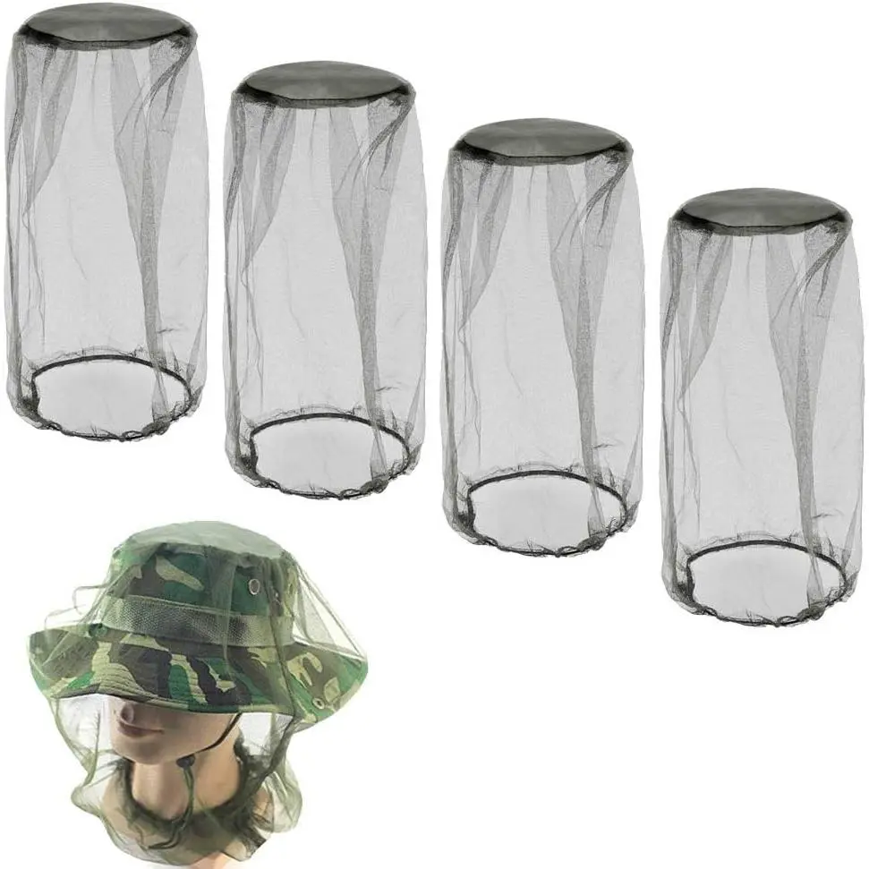 Mosquito Mesh  Net Suitable for Outdoor Fishing, Hiking, Beekeeping and Gardening (4 Pack)