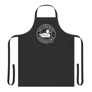 Black Shop Apron | In-House Printed | Adjustable Neck + Dual Pockets