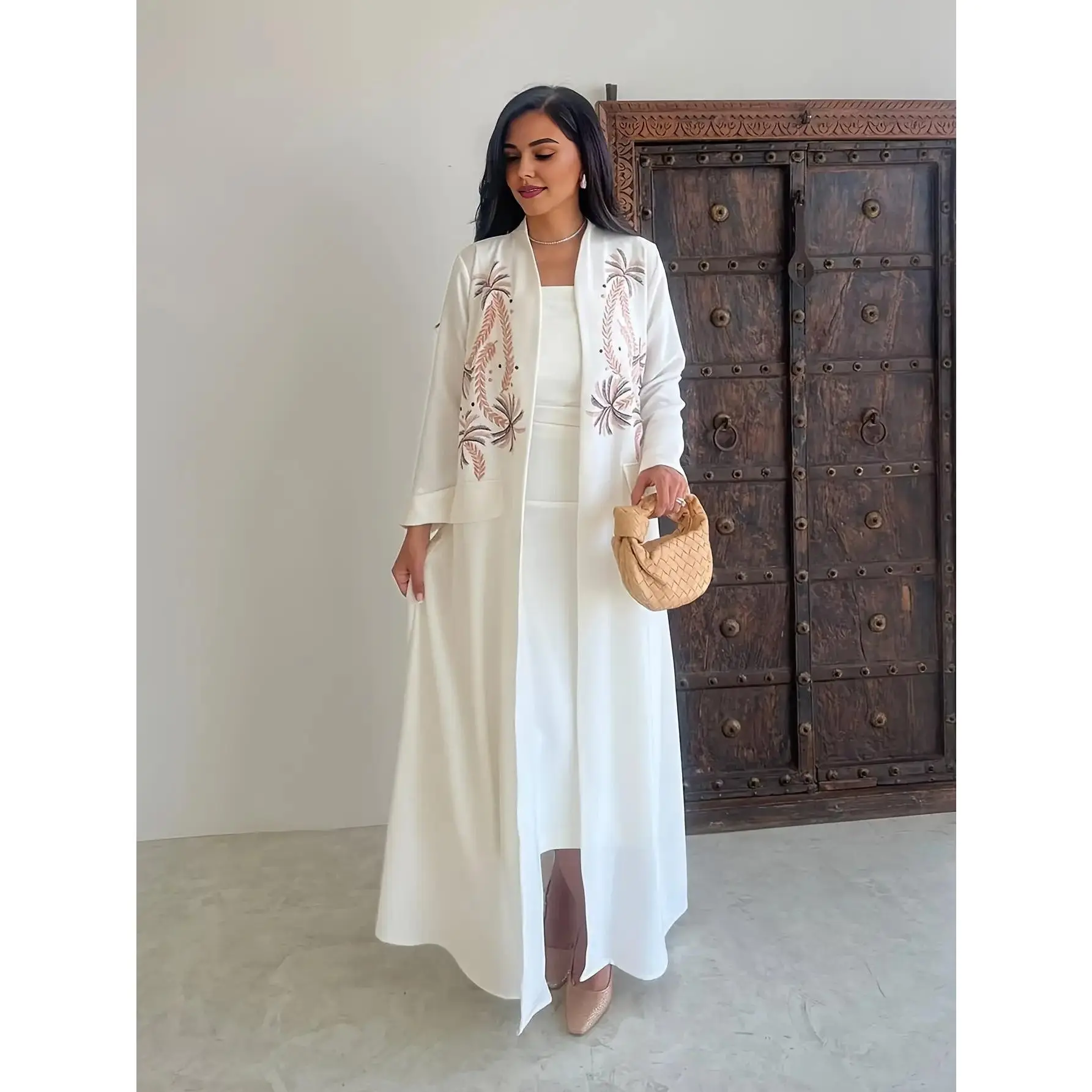 Women's Arabic Abaya Dress with Islamic Embellishment - Long Sleeve -Length  Muslim Prayer Dress, White Robe for Hajj, Ramadan & Daily Wear, Loose Fit  Hijab-Ready Traditional Muslim Clothing, - TikTok Shop