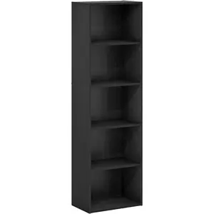 Bookcase / Bookshelf / Storage Shelves, 5-Tier, Blackwood