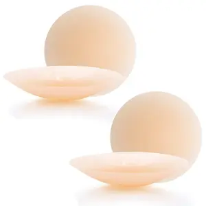 Bra Seamless Body Grippy not-sticky Silicone Nipple Covers Ultra-Thin Strapless Breast Petals - 2 Pairs Reusable Pasties for Women