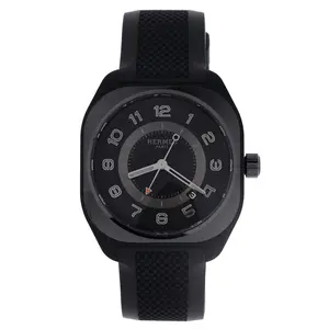Pre-owned Hermes H08 Automatic Watch Titanium and Rubber 39 by Rebag