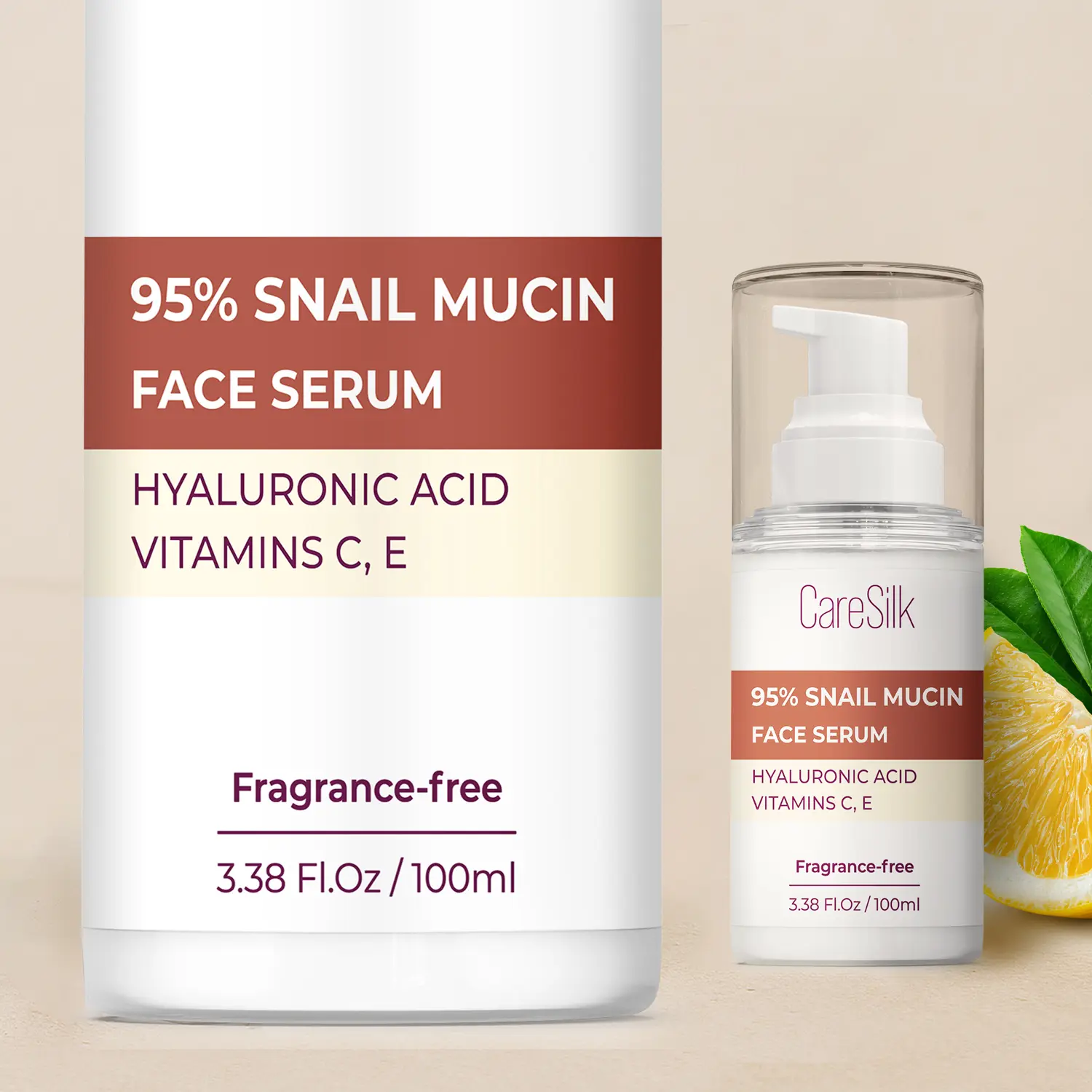 CARESILK Snail Mucin Glow Serum – 95% Essence for Glass Skin | Hydrating + Collagen Boost