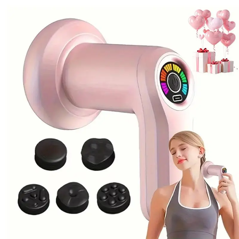 Handheld Massager Machine with 5 Massage Heads, Abdominal Waist Arm ...