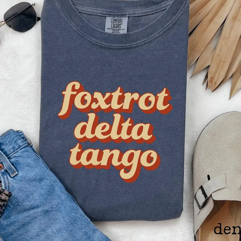 Anti-Trump Comfort Colors T-Shirt, Foxtrot Delta Tango FDT, Resist Resistance, Pro-Democrat Shirt, Equality Rights, Political Protest, Retro 9NW