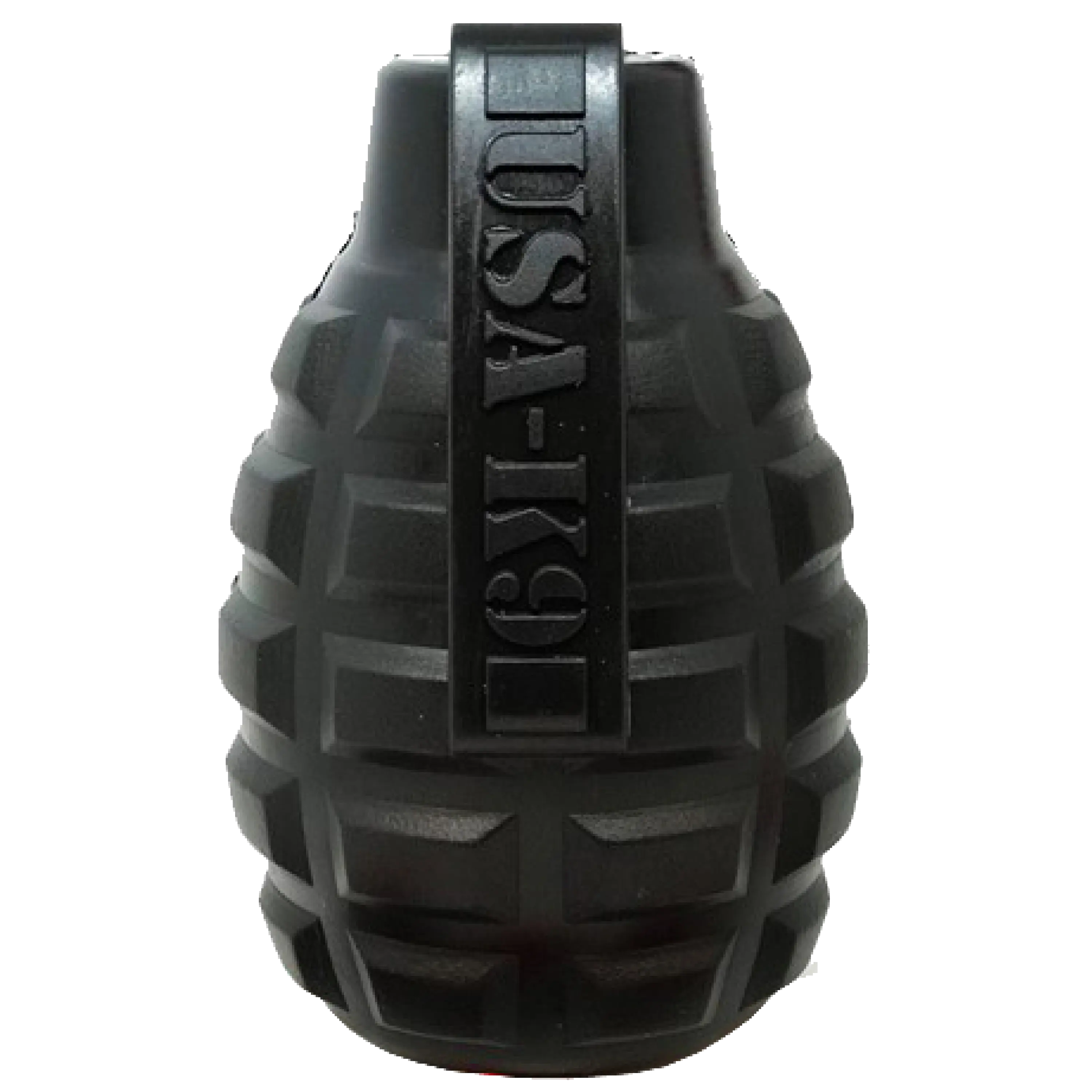 USA-K9 Grenade Shaped eDispenser Durable Dog Chew Toy & Treat Dispenser - Magnum Black
