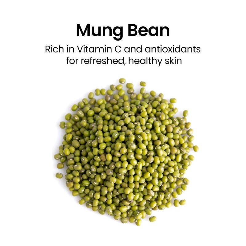 Beplain Mung Bean Cleansing Oil & Foaming Cleanser & Clay Mask Set for Sensitive Skin Fragrance-Free Gentle Non-Comedogenic Korean Skin Care - Facial