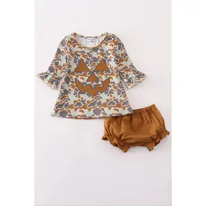 Halloween camouflage applique bloomer set