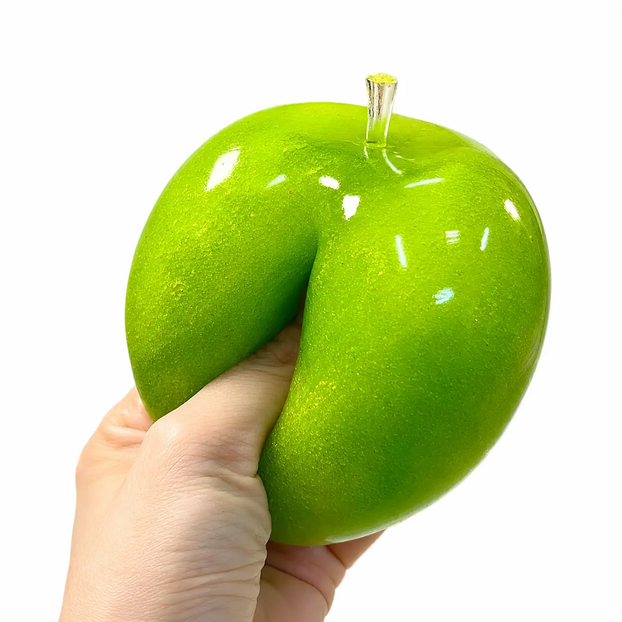 Chiboki Slushie Green Apple Squishy - Moldable Non-Rebound Crunchy Stress relief Squishy | Perfect for Medium Grip Strength, Desktop Ornament for Adults, Portable Office Decompression Decor, Ideal Party Favor & Holiday Gift