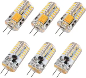 6pcs G4 LED Bulbs JC Type Bi-Pin Light 3W 12V Warm White 3000K T3 Halogen Bulb Replacement G4 Bulb for Outdoor Lighting Deck Stair Step Path Paver Lights Landscape Bulbs (6Pack).