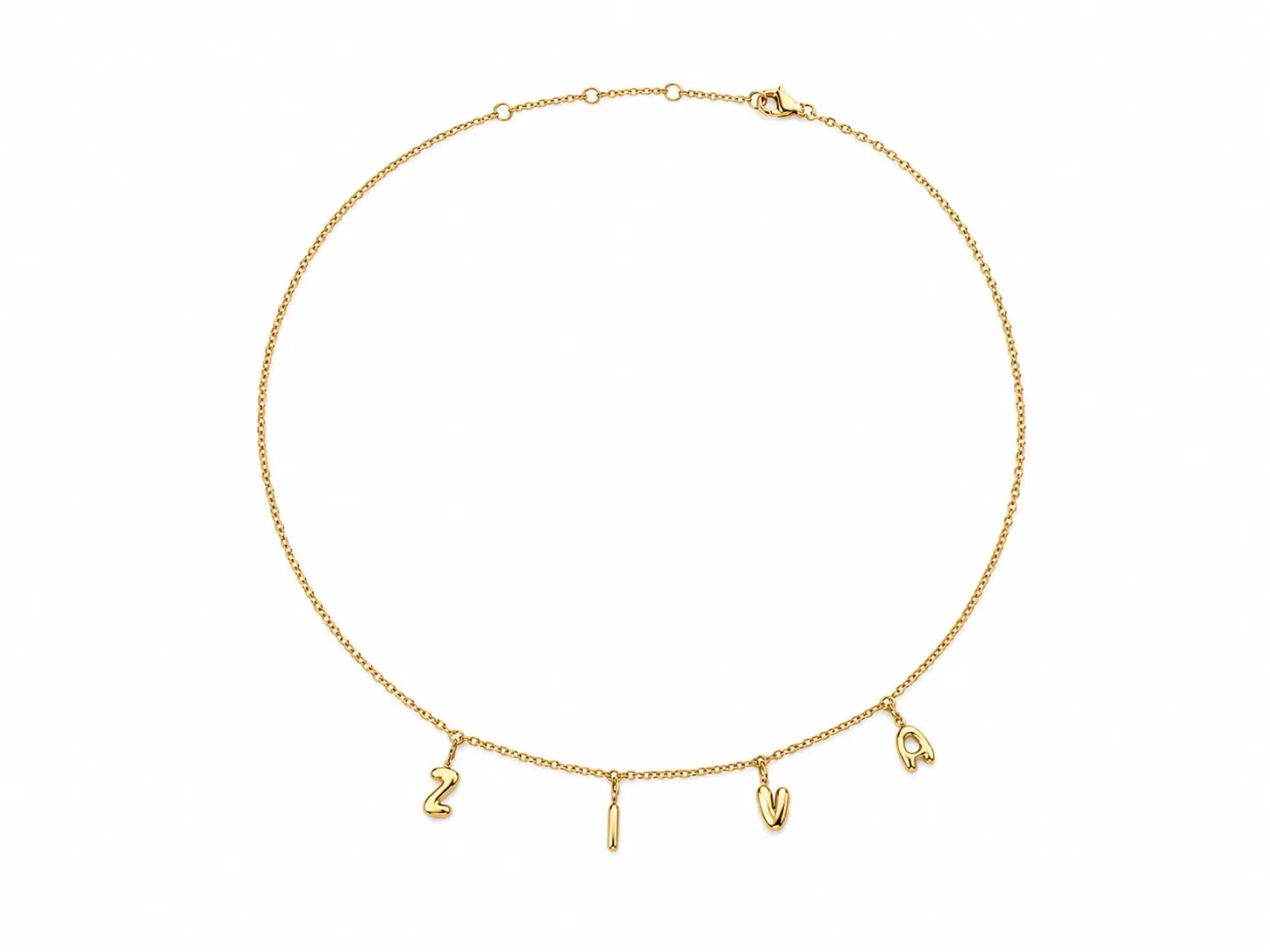 Custom Letter Necklace for Women, Personalized Gold Name Necklace with Dangle Charms, Dainty Layered Pendant, Birthday Gift for Her Mom Wife Best Friend