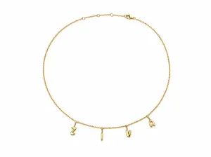 Custom Letter Necklace for Women, Personalized Gold Name Necklace with Dangle Charms, Dainty Layered Pendant, Birthday Gift for Her Mom Wife Best Friend