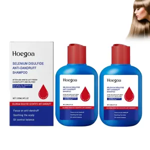 Bundle Pack Selenium Disulfide HOEGOA Hair Care Shampoo: Anti-Dandruff Anti-Itch Oil Control Refreshing Scalp Cleanser Shampoo 120ML X 2 (8.11 fl oz), Gentle Comfort Cleansing Conditioner Haircare 2 Bottle Bundle