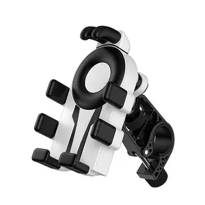 Shockproof Bike Phone Mount, 360 Degree Rotatable Airbag Design, Fits 4.7-7 Inch Smartphones, Universal 18-32mm Handlebar, Includes Installation Tools