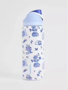Owala Blue Delft Cat Tumbler 32oz – Cute Stainless Steel Water Bottle with Leakproof Straw Lid & All-Day Insulation