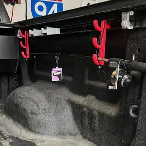 Pack of 2 Fishing Rod Holders Made for Tacoma and Tundra Bedrail Systems - Maximum Capacity for Up to 3 Fishing Poles, Easy to Install, Weather Resistant Toyota toyota tundra