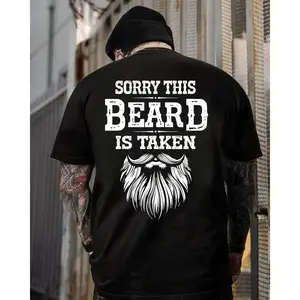 Sorry This Beard Is Taken Hoodie – Funny Bearded Men Quote T Shirt for Men – Beard Lover Humor Graphic Sweatshirt