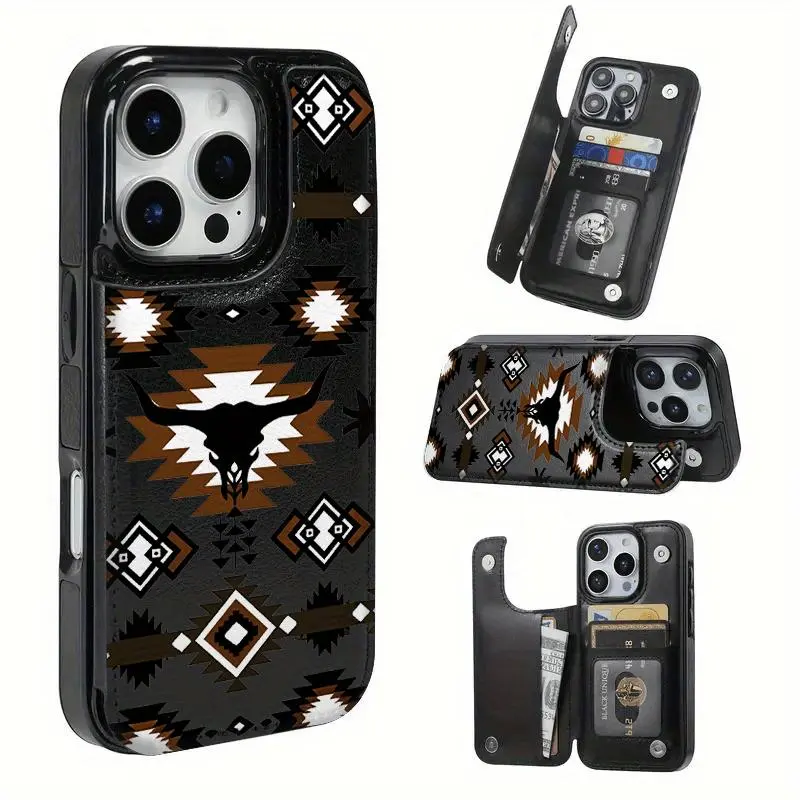 The design is printed with a cow pattern, practical and includes a card slot, with various functions, suitable for bank and public transport cards. Compatible with iPhone 17/16 Pro Max, 16, 15 Pro, 14 Plus and 13 12 Pro Max series. Black