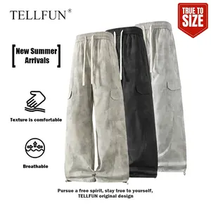 Unisex Outdoor Spring Camo Cargo Sweatpants Windproof Waterproof Lightweight Breathable Loose Straight Streetwear Trousers