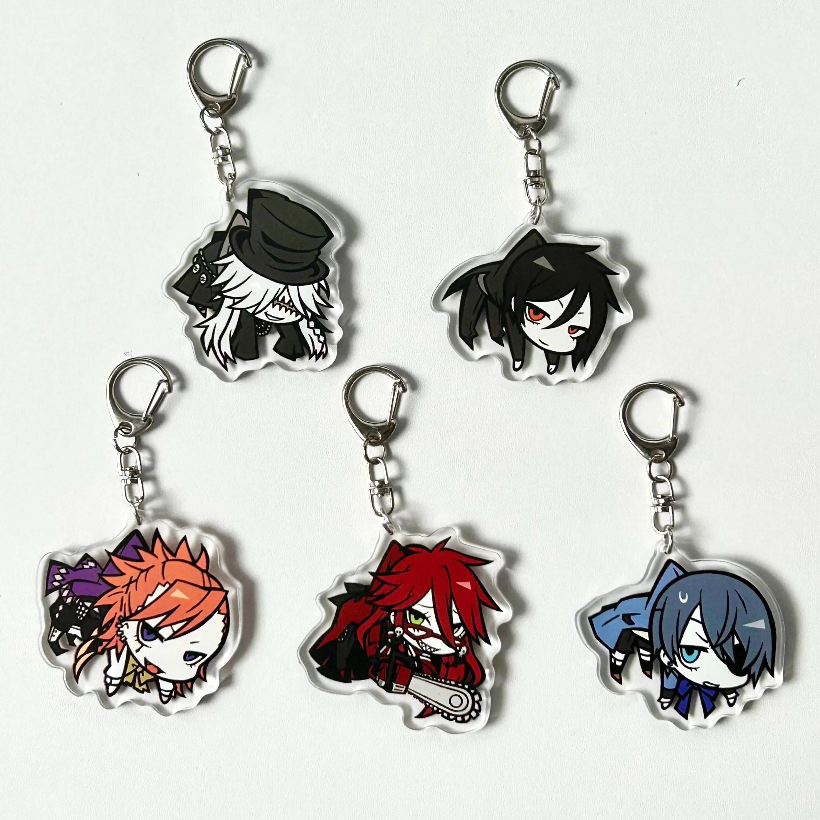 Black Butler Acrylic Keychain, Anime Gifts, Sebastian Michaelis Keychain, Ciel Phantomhive, Anime Gift for Friend, Cute, Durable, And Perfect For Bags, Keys, Or Gifts. Great For Daily Use Or As Thoughtful Little Gifts For Your Friends And Yourself.