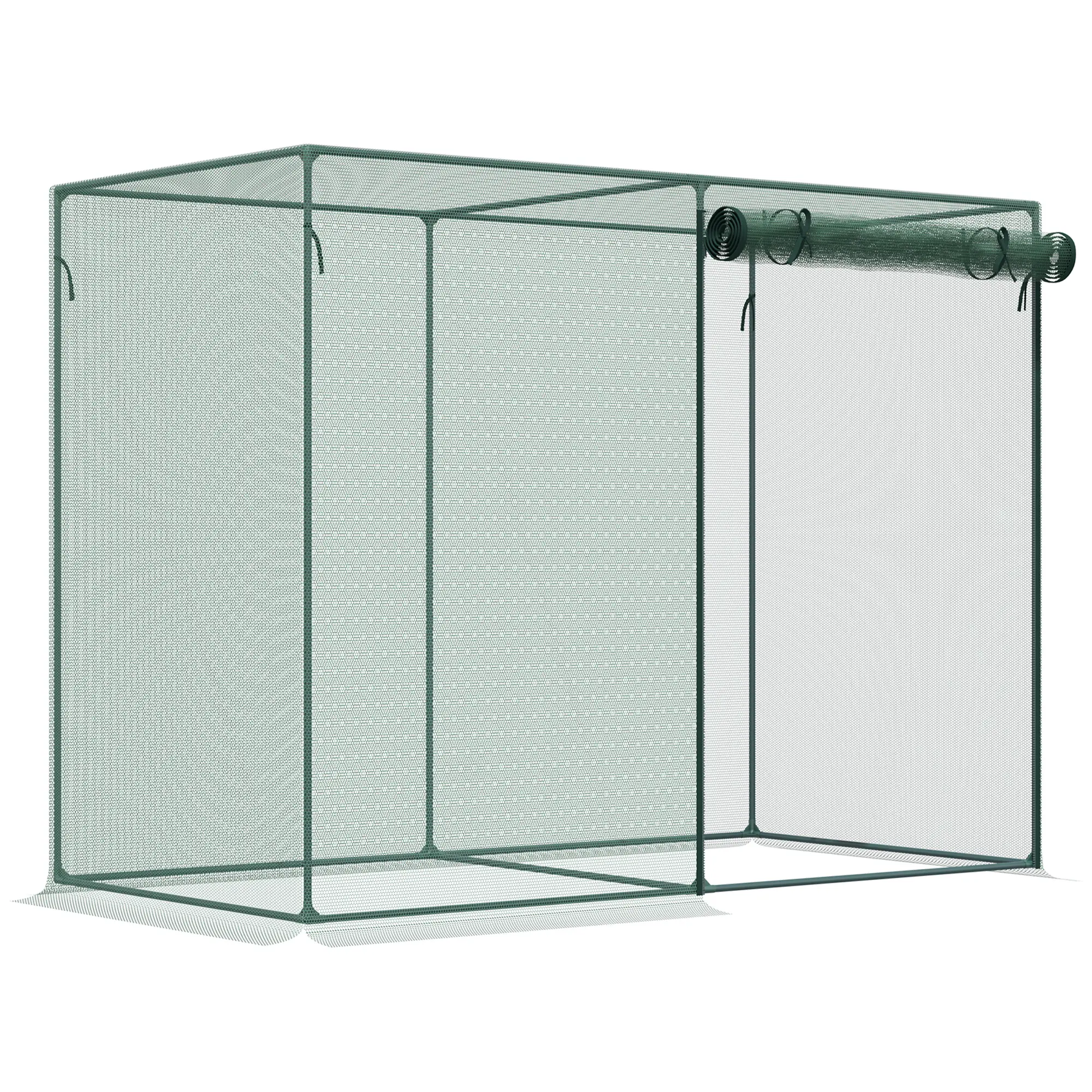 6ft x 3ft Walk-In Garden Crop Cage Plant Protector Tent, 16mm Anti-Rust Steel Frame, Tear-Resistant Mesh Netting, Dual Zippered Access Doors, Complete Kit with 6 Ground Stakes & Storage Bag for Vegetables Fruits