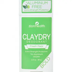Zion Health CLAYDRY BOLD Vegan Deodorant - Fresh Pear 2.8 oz.