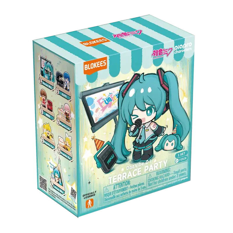 Blokees DaaVibe 01 Officially Licensed Hatsune Miku Terrace Party Series Model Kit Blind Box, for Hatsune Miku Fans, with Random Contents, Plastic