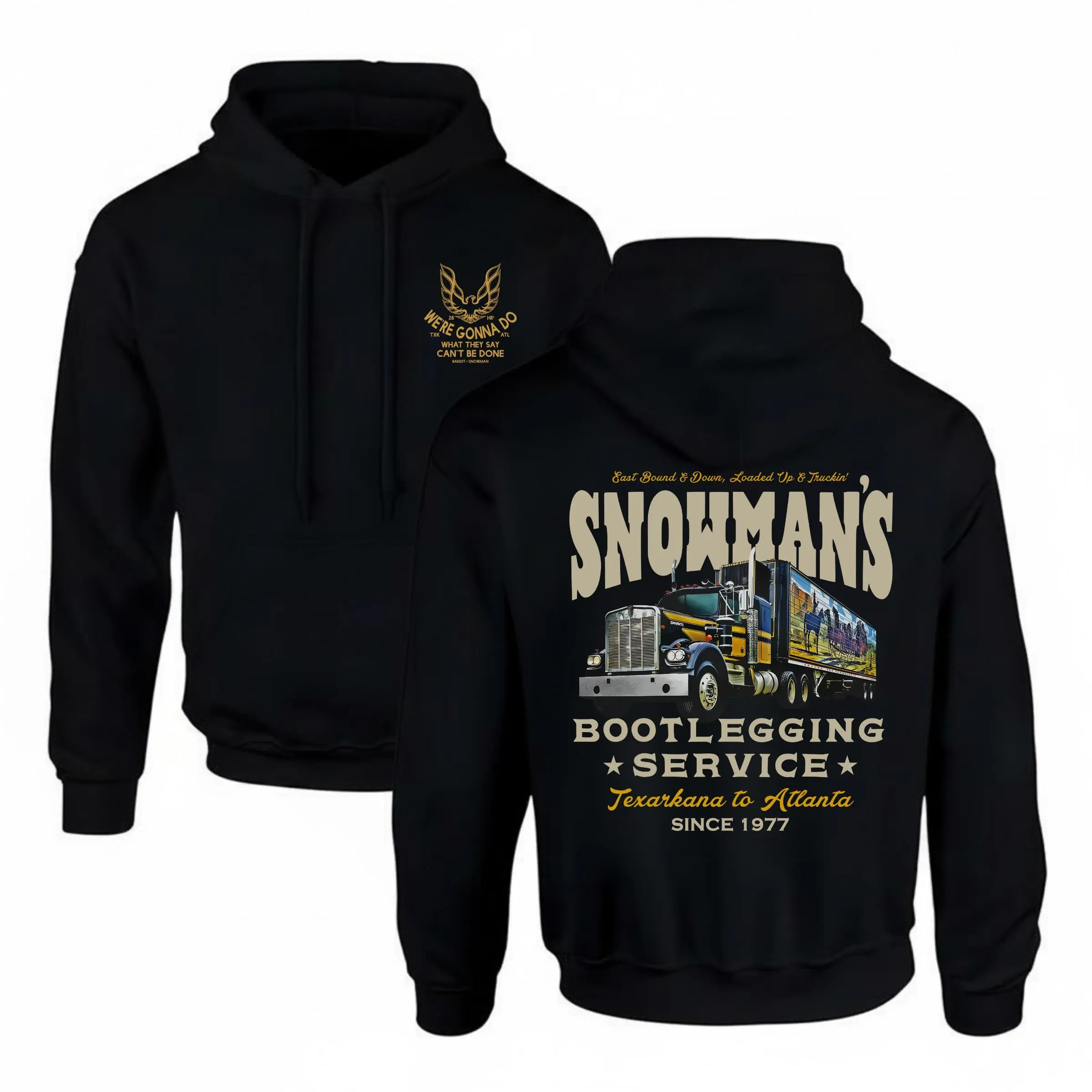 Snowman’s Bootlegging Service Hoodie, Vintage Smokey and The Bandit Sweatshirt, Funny 90s Movie Fan T-shirt, Christmas Gift For Him