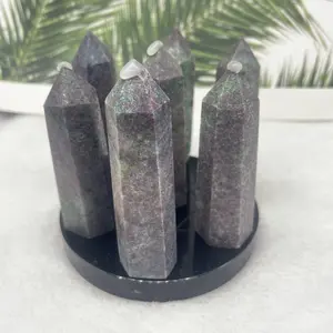 Ruby in fuchsite tower--UV reactive