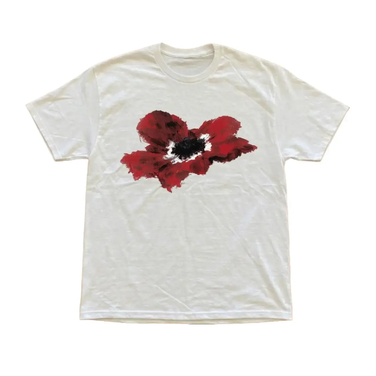 Y2K Red Poppy Flower Graphic T Shirt, Vintage Botanical Floral Tee, Nature Inspired Unisex Shirt, Aesthetic Casual Top, Unique Gift For Flower Lovers, Garden Lovers & Women