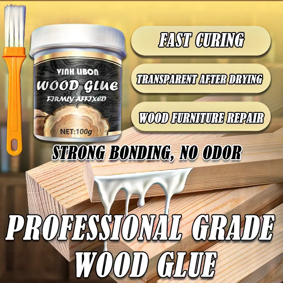 Water Resistant Liquid Adhesive, 50/100/250/450g Barrels, Strong Bonding for Wood & Handicrafts, Ideal for DIY Projects