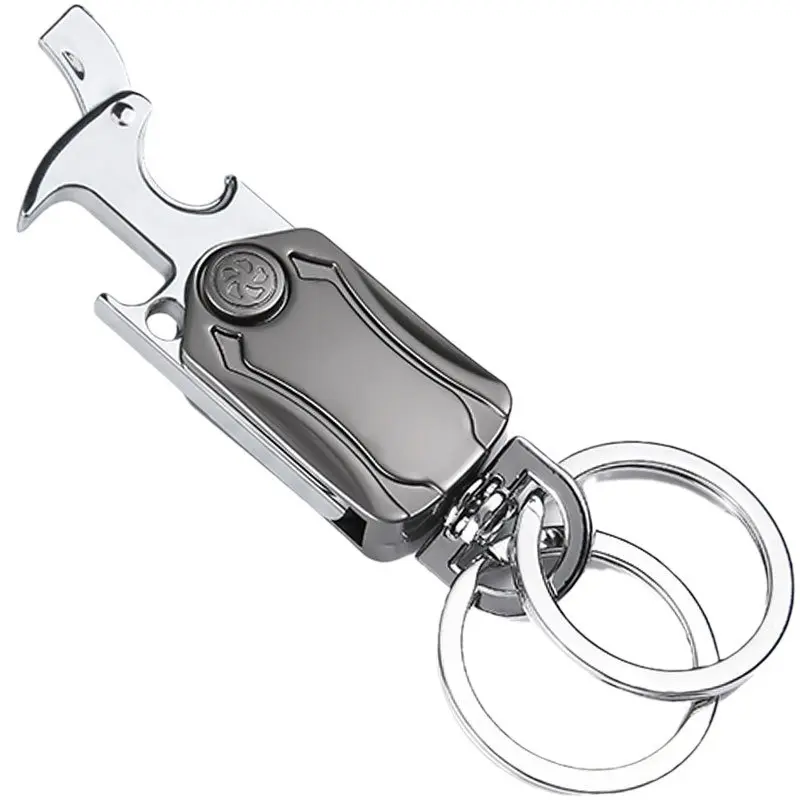 Multifunctional keychain, car keychain, fidget spinner keychain, bottle opener, express delivery knife, mobile phone holder, decompression gift, daily household gift, men's gift, novelty