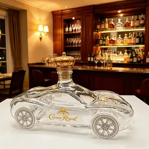 Corvette C8 Whiskey Decanter Collector Edition Luxury Sports Car Glass Liquor Bottle Unique Home Bar Accessories Man Cave Decor Perfect Gift for Car Enthusiasts
