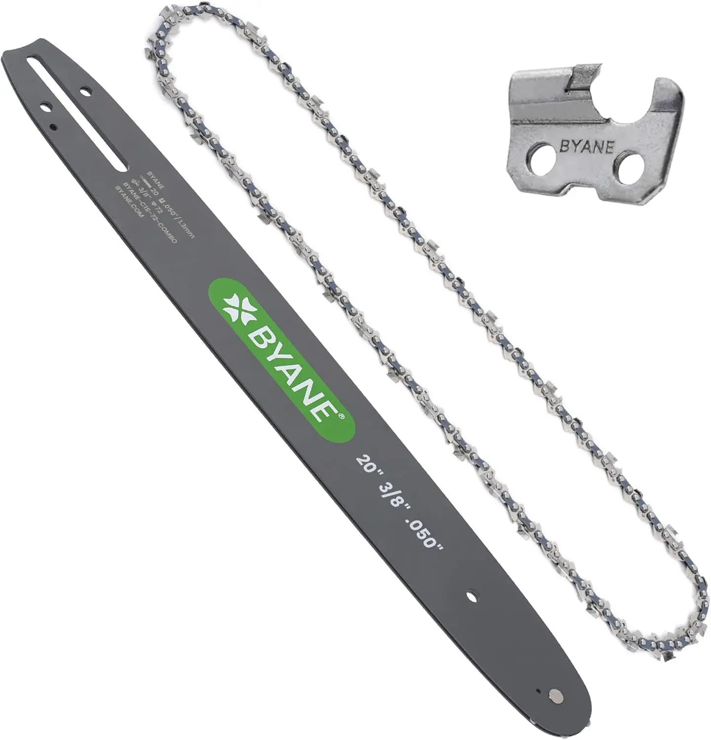 20-Inch Carbide Chainsaw Bar and Chain Combo for Husqvarna, 3/8" Pitch, .050" Gauge, 72 Drive Links, Fits Husqvarna 455 460 Rancher, Poulan PR5020