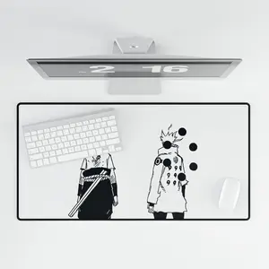 Sasuke Mouse Pad, Anime Rivalry Desk Mat, Large Shonen Ninja Gaming Mousepad, Anime Desk Setup Gift, Manga Fight Decor