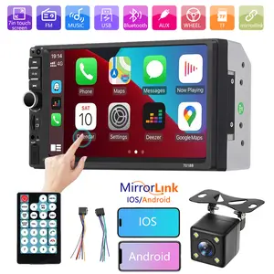 7 Inch HD Touchscreen Car MP5 Radio, Waterproof Rear View Camera, Bluetooth Audio TF Card USB Player for Car Safety & Entertainment