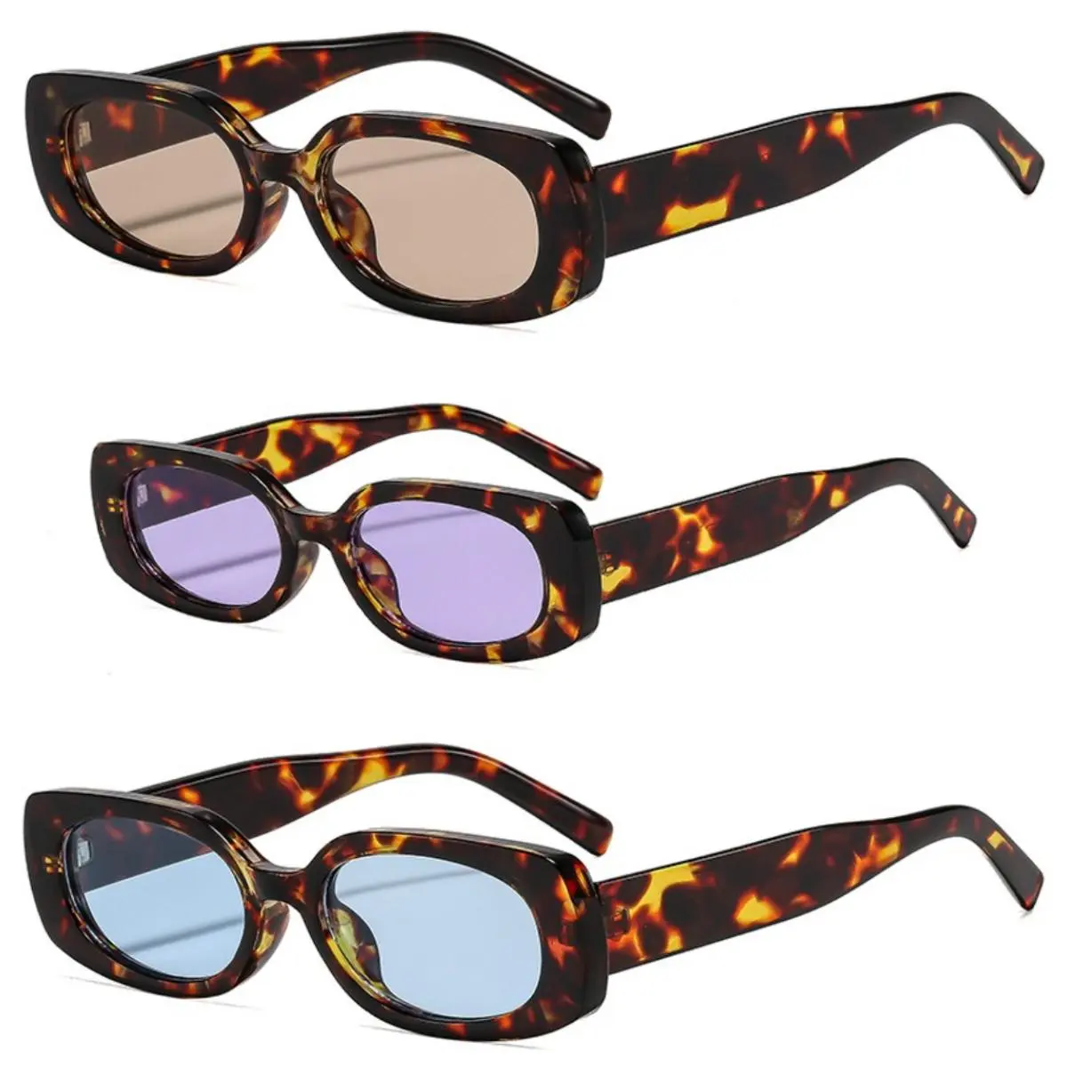 Oversized Square Sunglasses with UV400 Protection Trendy Retro Frame Amazon.com: Thick Square Frame Sunglasses for Men Women  main image 3