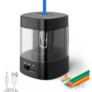 Electric Pencil Sharpener,  Pencil Sharpeners for No.2 Pencils Colored Pencils, USB &  Operated Pencil Sharpener for , , Home, Office, Classroom, Black