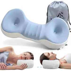 Roll Pillow, Say Goodbye to  , Travel  Support Pillow for Side Sleepers,  Memory  Camping Pillow,  Traction Device with Storage Bag
