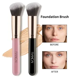 ✨ Single Angled/Flat Foundation Brush, Soft Synthetic Bristles, Makeup Brush Tool for Applying Foundation/Blush/Contour Powder