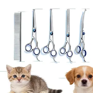 Professional Stainless Steel Grooming Scissors for Pets Dogs Cats #PetGroomingTools #DogCatGrooming #PetHairTrimming