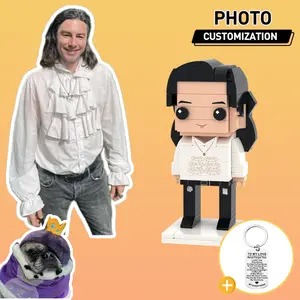 Custom Brick Gift Tassleberry Figure with Keychain Set Cute Gift