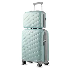 LUGGEX Ultra-Lightweight 14"/20" Spinner Wheels Luggage Set 2-Piece Travel Set with Cosmetic Case & Organized Compartments for Easy Travel