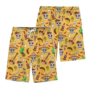 Cinco De Mayo Skull Tacos Hawaiian Shorts For Men Vintage Taco Shorts Mens