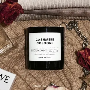 Cashmere Cologne | Cashmere - Amber - Patchouli - Oud - Dark Musk | Sensual Musk w/ Hint of Spice | Relax & Destress | Hand-Poured Scented Soy Wax Candle