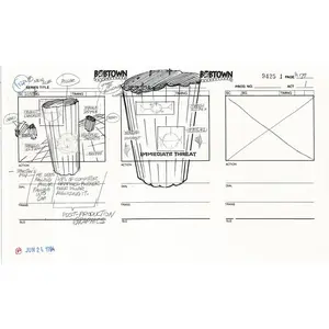 Jim Lee Wildc.a.t.s. Wildcats Production Animation Storyboard Nelvana 1994-5 D1-083
