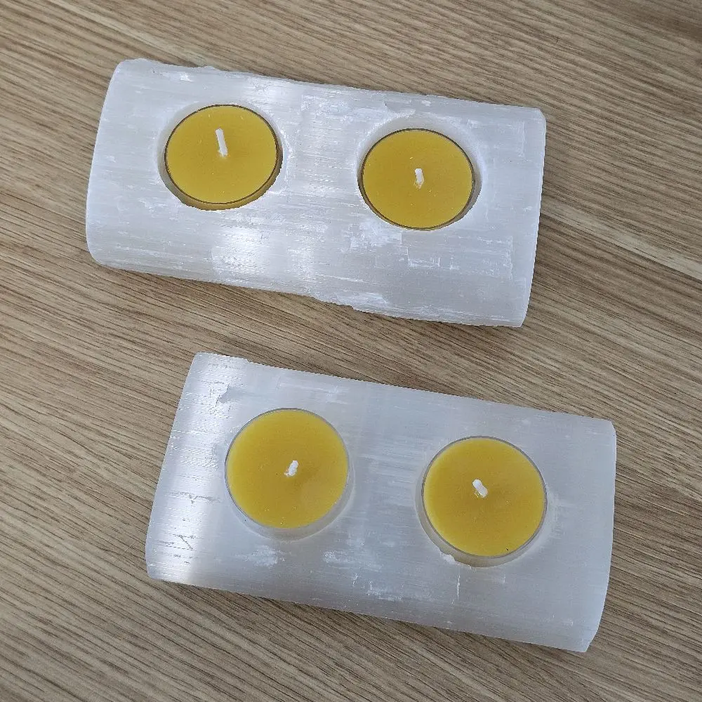 Selenite Satin Spar Tea Light Holder