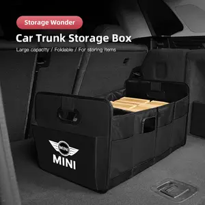Foldable Car Trunk Leather Storage Box Waterproof Portable Auto Large-Capacity Organizer Bag Car Storage Organizers Tool Accessories For MINI JCW Cabrio Cooper Countryman Aceman Clubman Coupe Paceman Roadster F57 F55 F54 R61 R60 R59 R58 R57 R56 R55 R53