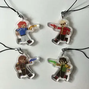 My Chemical Romance mcr acrylic charms with cute cartoon animal designs, MCR